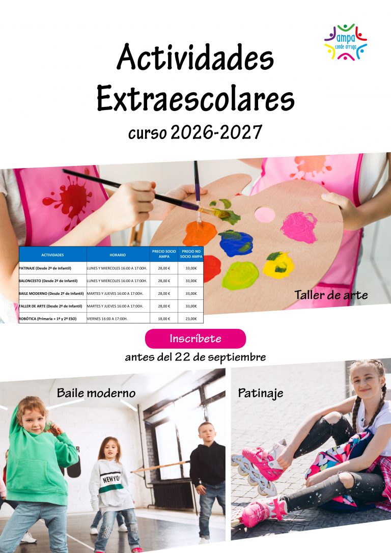 Cartel extraescolares 2026-27