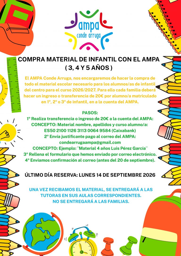 información compra material infantil